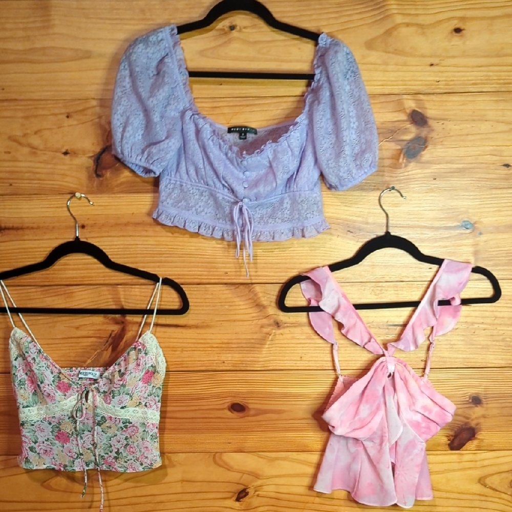 Coquette Feminine Festival Crop Top Bundle Small